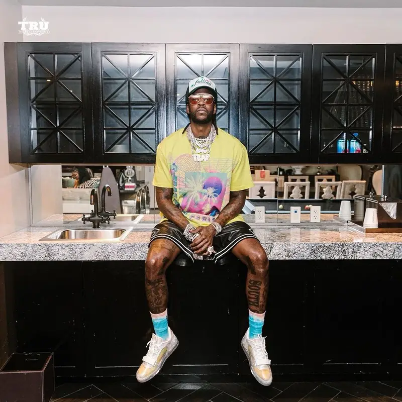 2 Chainz outfit in Balmain, Amiri, and Gucci, 2021