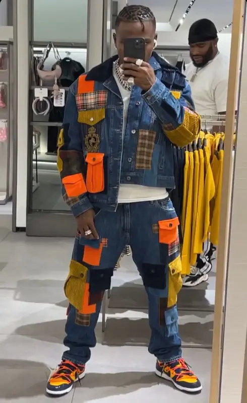 DaBaby outfit in Dolce & Gabbana, Nike, and Off-White, 2021