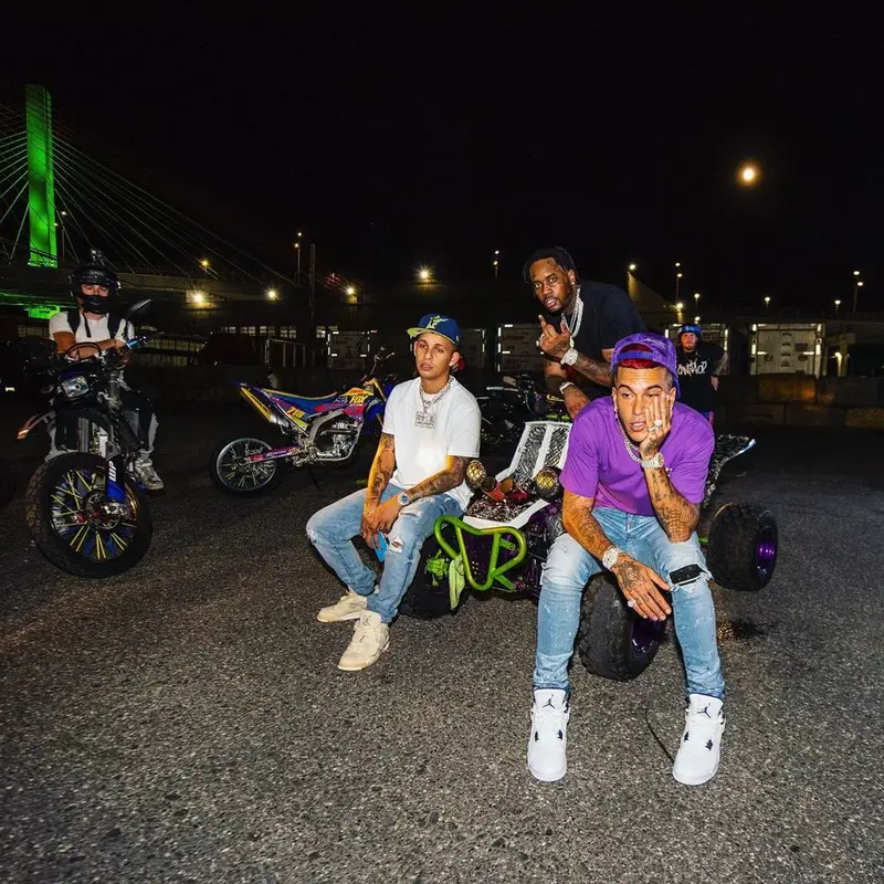 Sfera Ebbasta outfit in Marino Infantry, Amiri, and Jordan, 2021