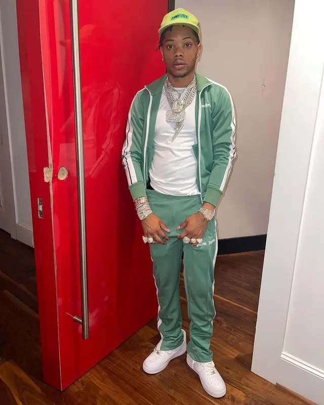Lil Migo outfit in Palm Angels and Nike, 2021