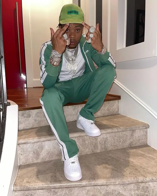 Lil Migo outfit in Palm Angels and Nike, 2021