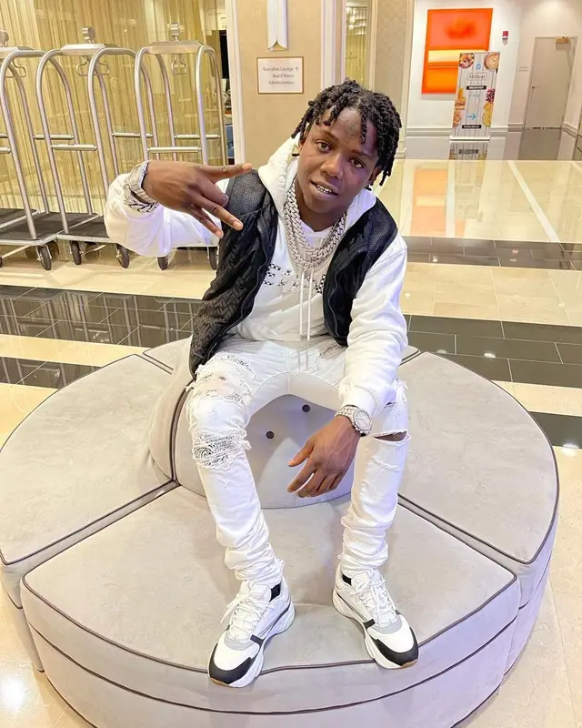 Jackboy outfit in Fendi, Celine, and Amiri, 2021