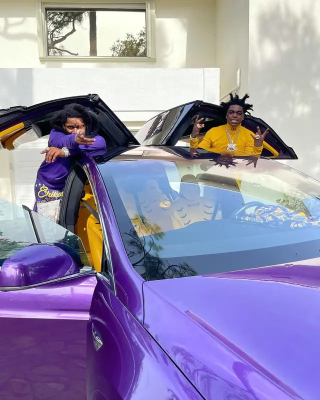 Kodak Black outfit in Dolce & Gabbana and Louis Vuitton, 2021