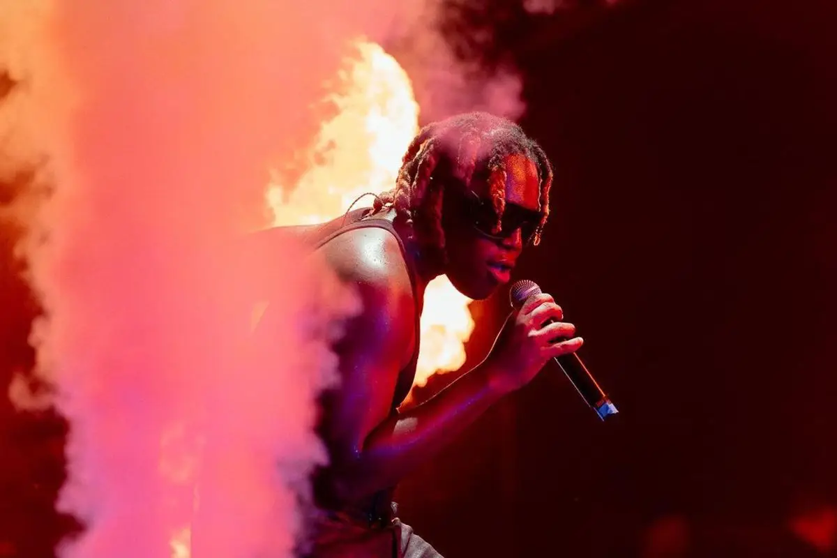 Don Toliver outfit in Rick Owens and GCDS, 2021