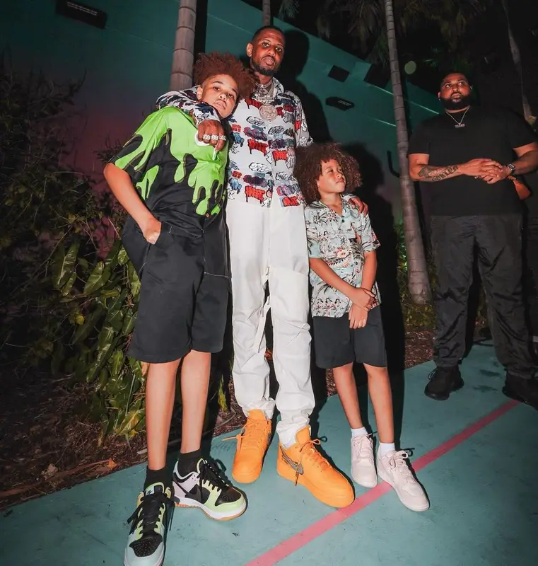 Fabolous outfit in Off-White, Ambush, and Nike, 2021
