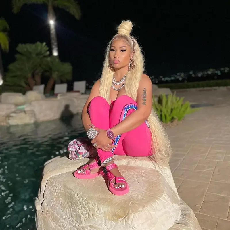 Nicki Minaj outfit in Off-White, 2021