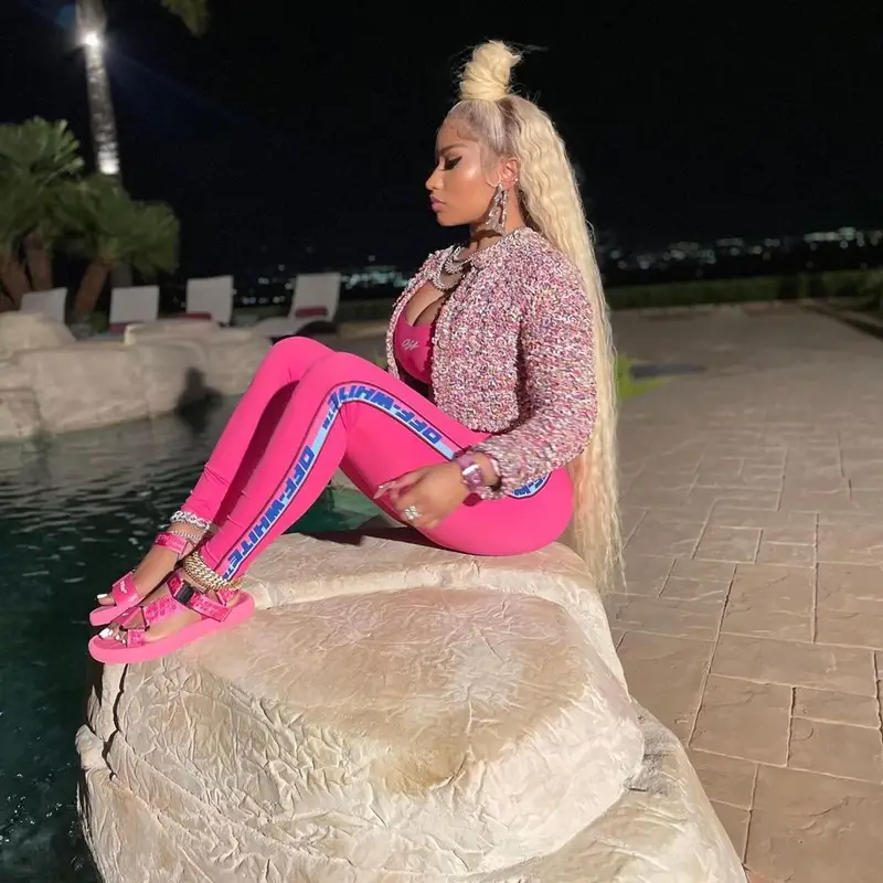 Nicki Minaj outfit in Off-White, 2021