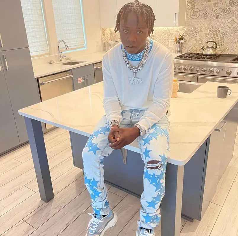 Jackboy outfit in Fendi, Amiri, and Chemist, 2021