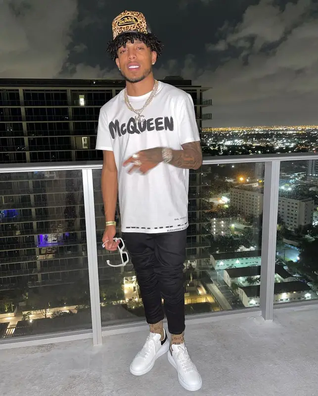King Cid outfit in Alexander McQueen, Prada, and Von Dutch, 2021