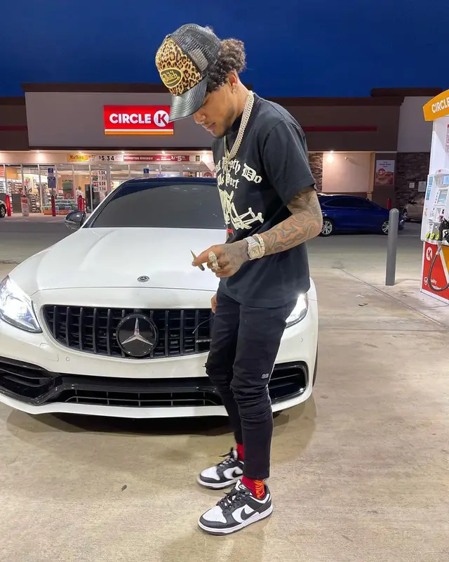 King Cid outfit in Ricchezza Forever, Ksubi, and Von Dutch, 2021