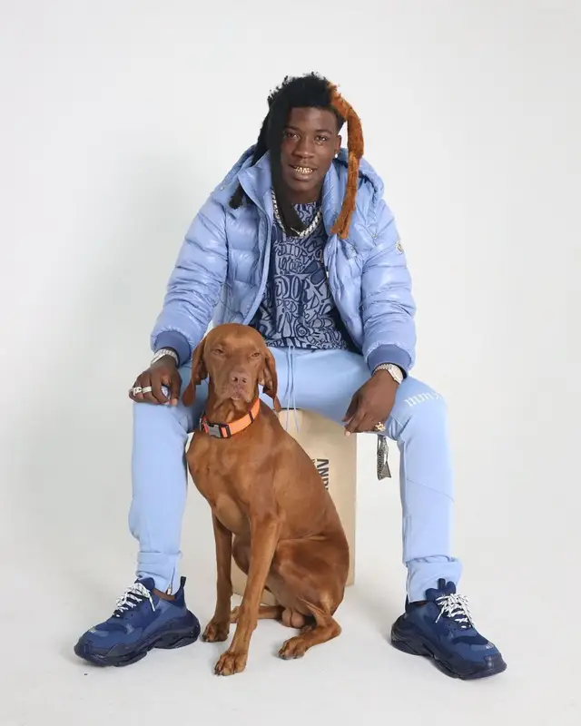 Hot Boii outfit in Moncler, Dior, and Shawn, 2021