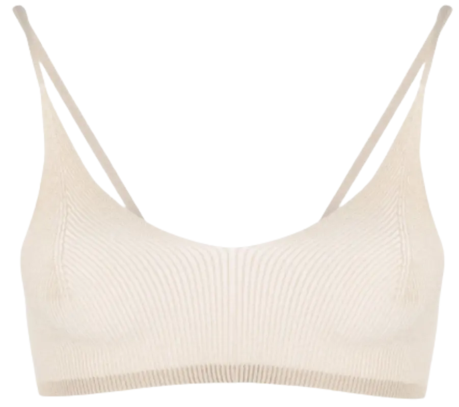 Jacquemus Le Bandeau Valensole Knitted Nude Bralette $160