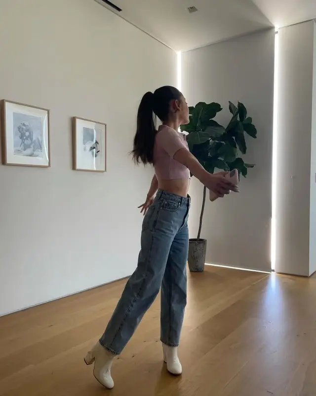 Ariana Grande outfit in JoosTricot, Slvrlake, and Laurence Dacade, 2021