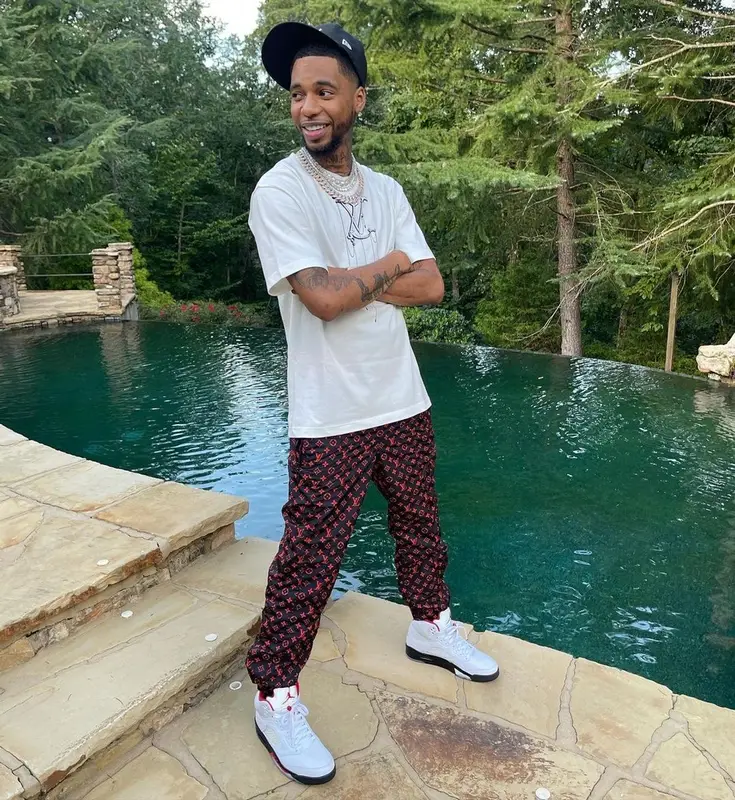 Key Glock outfit in Louis Vuitton and Jordan, 2021