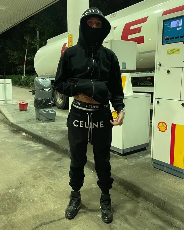 Central Cee outfit in Jordan and Celine, 2021