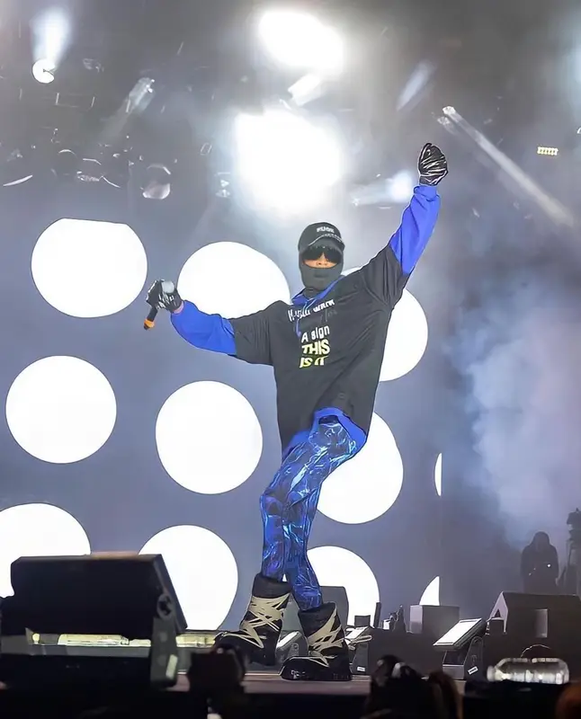 Playboi Carti outfit in Rick Owens and Vetements, 2021