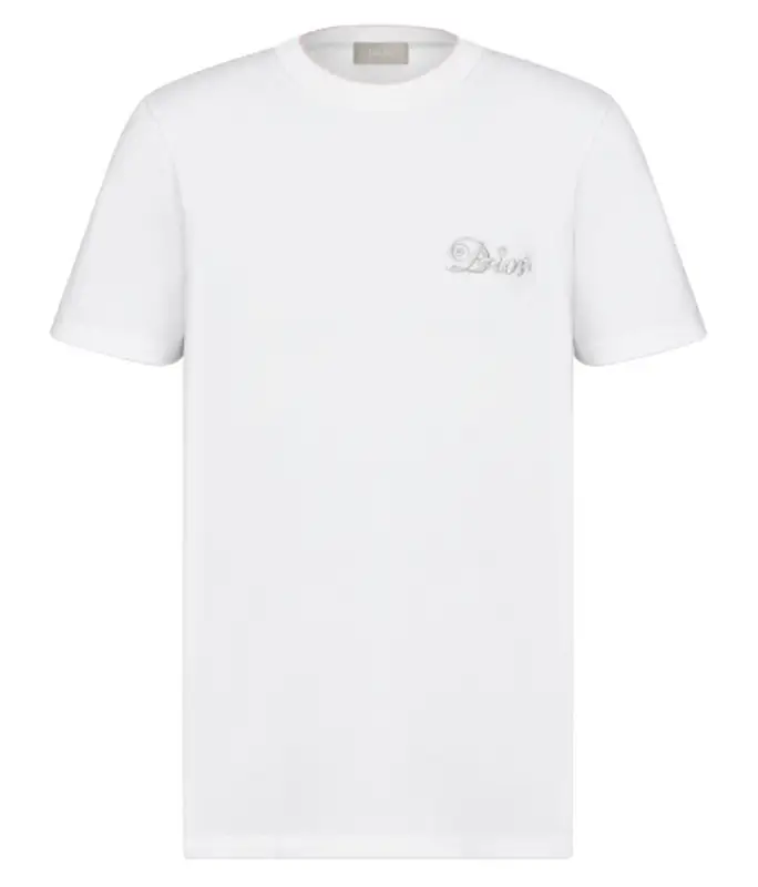 Dior White Cotton Jersey T-Shirt $850