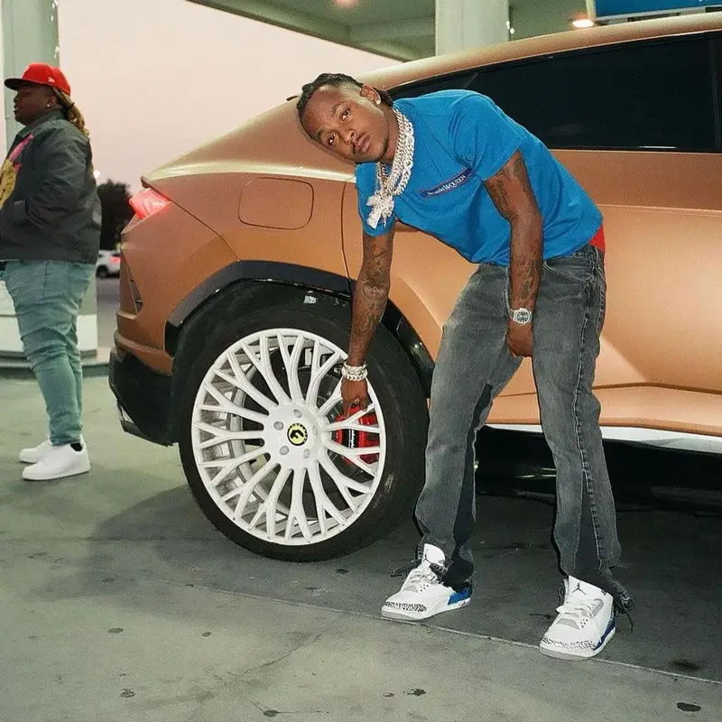 Rich The Kid outfit in Alexander McQueen, Gallery Dept., and Jordan, 2021