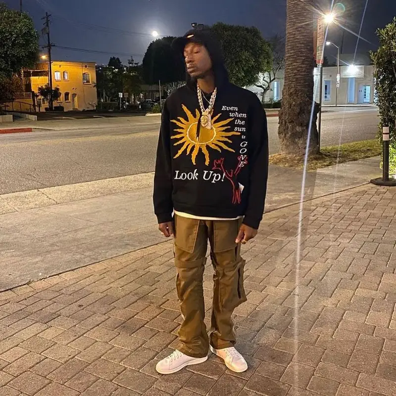 Joey Badass outfit in Who Decides War, 2021