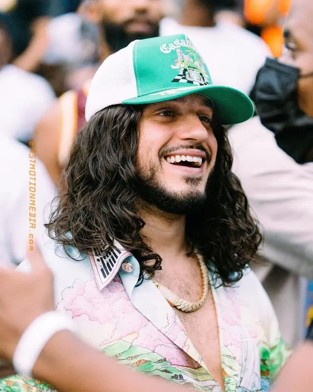 Russ outfit in Palm Angels and Casablanca, 2021