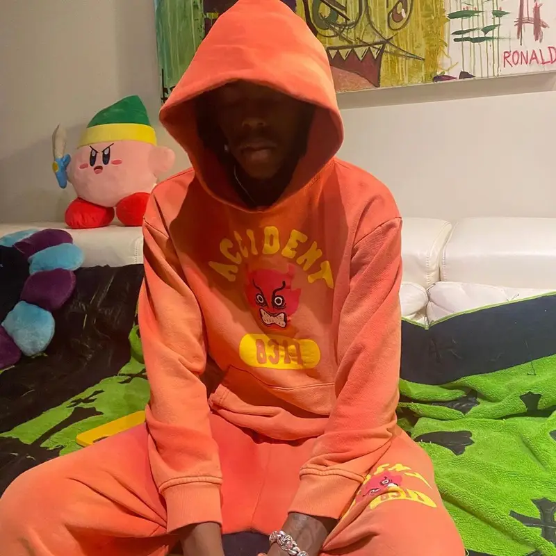 Yung Bans outfit in Happy Accidents  and Nike, 2021
