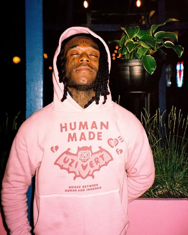 Lil Uzi Vert outfit in Human Made and Lil Uzi Vert Merch, 2021