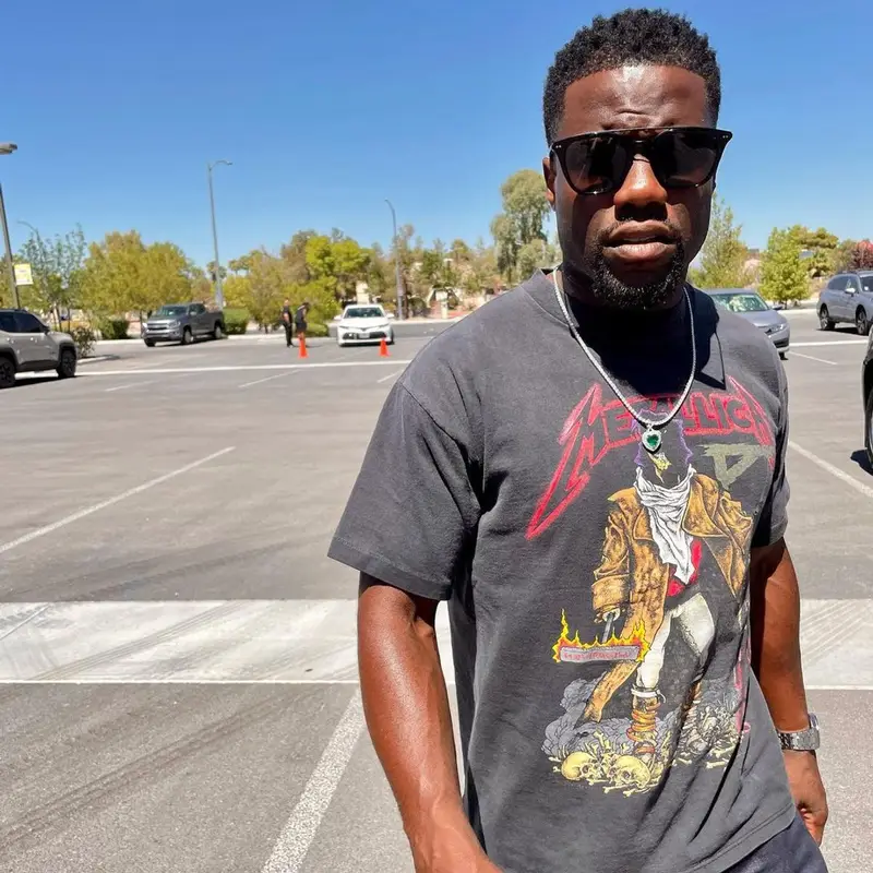Kevin Hart outfit in Vintage, Levi’s, and Puma, 2021