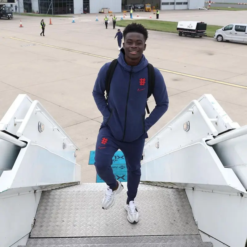 Bukayo Saka outfit in Nike and New Balance, 2021