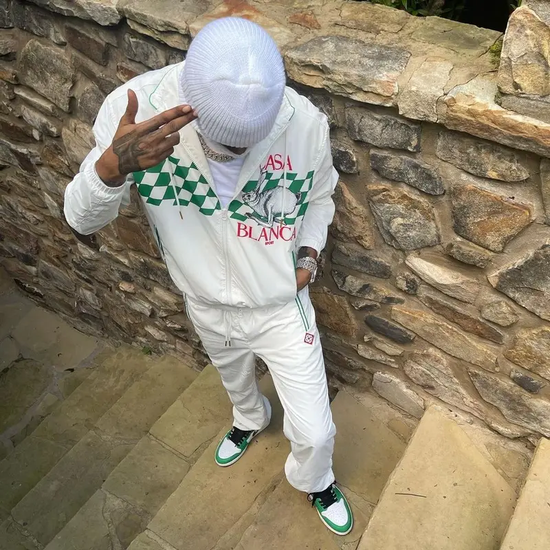 Key Glock outfit in Casablanca and Nike, 2021