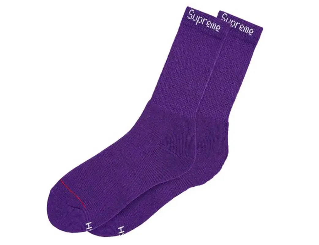 supreme purple socks