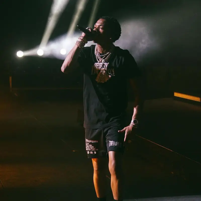 Lil Baby outfit in One Million Clothing, 2021