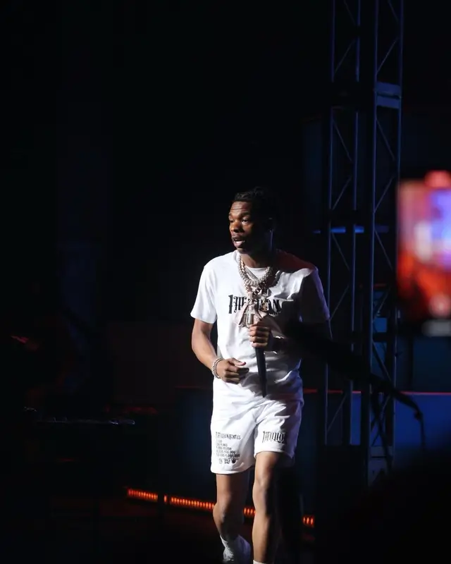 Lil Baby outfit in One Million Clothing, 2021