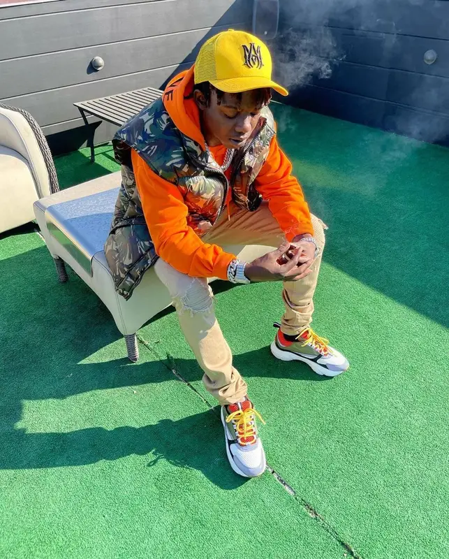 Jackboy outfit in Celine, Dior, and Amiri, 2021