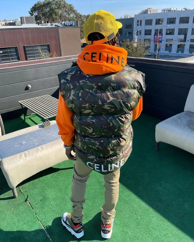 Jackboy outfit in Celine, Dior, and Amiri, 2021