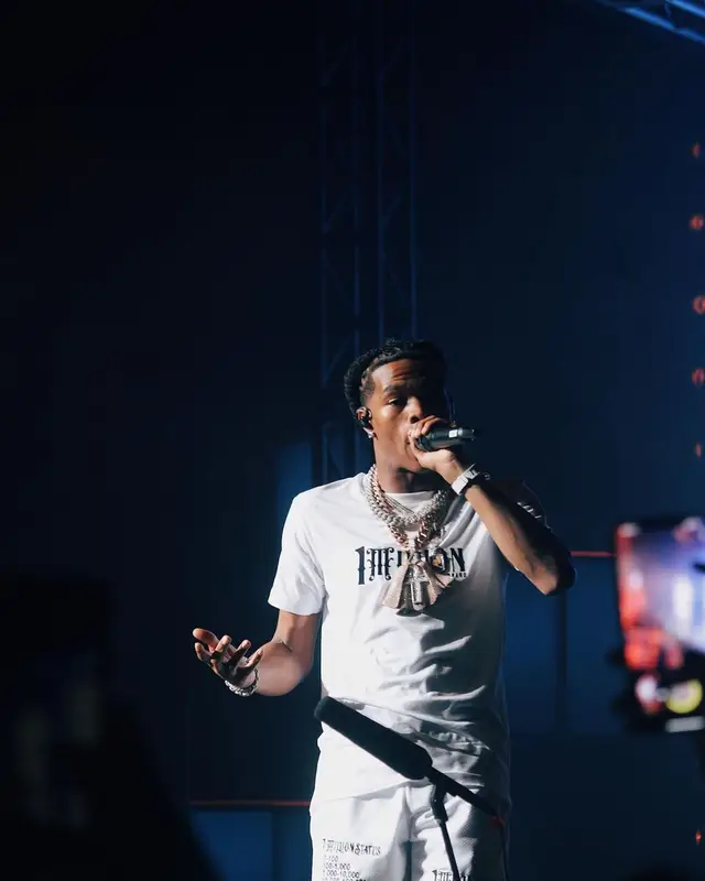 Lil Baby outfit in One Million Clothing, 2021