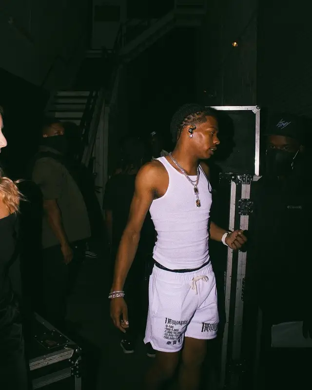Lil Baby outfit in One Million Clothing, 2021