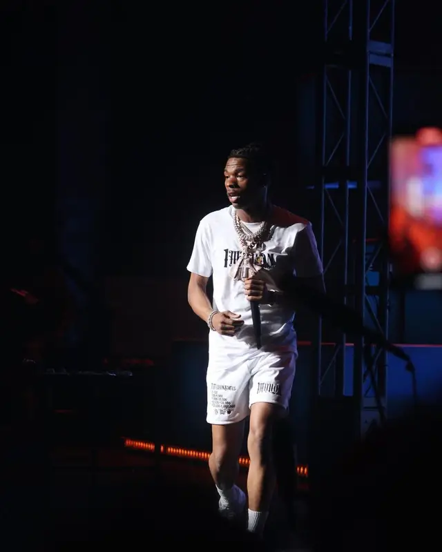 Lil Baby outfit in One Million Clothing, 2021