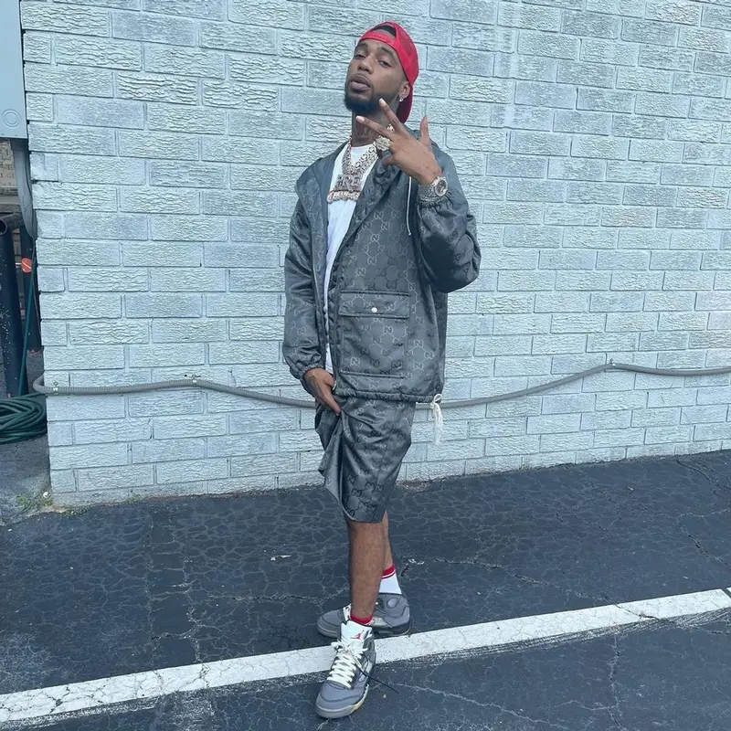 Key Glock outfit in Gucci, Jordan, and Off-White, 2021