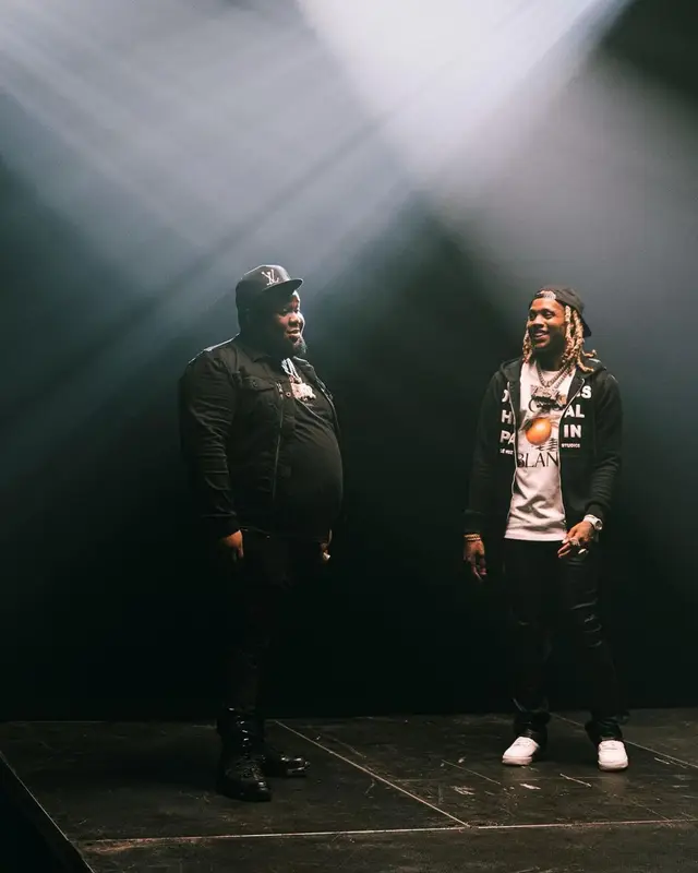 Lil Durk outfit in Casablanca, Valabasas, and Rhude, 2021