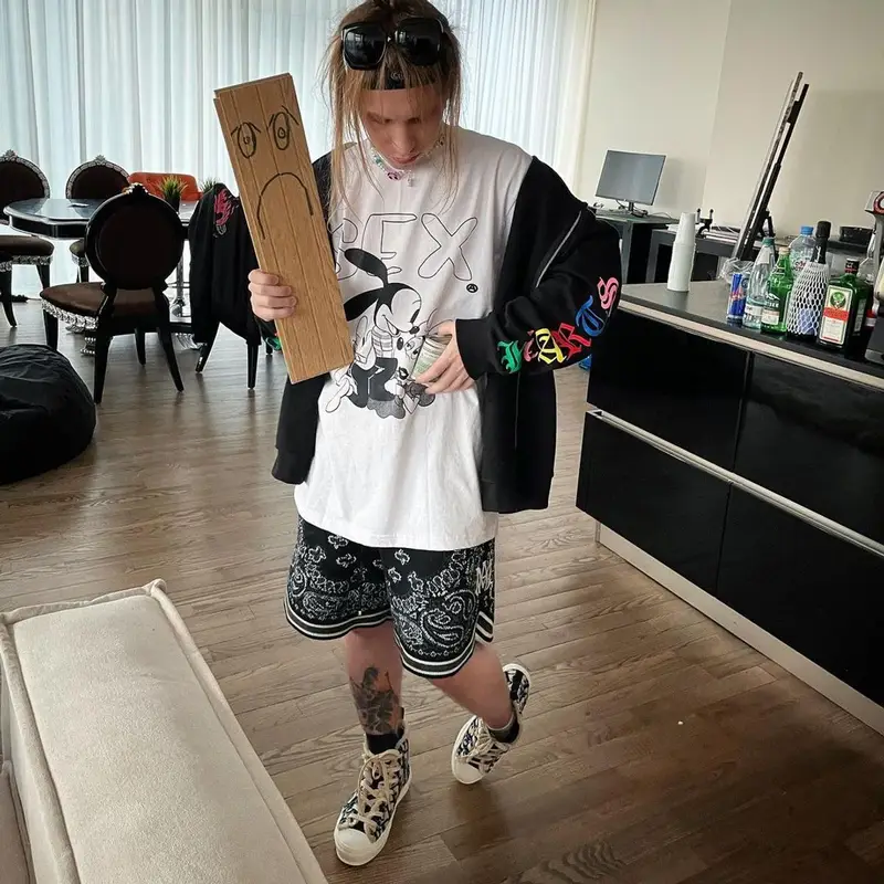 PLOHOYPAREN outfit in Chrome Hearts, Amiri, and Gucci, 2021