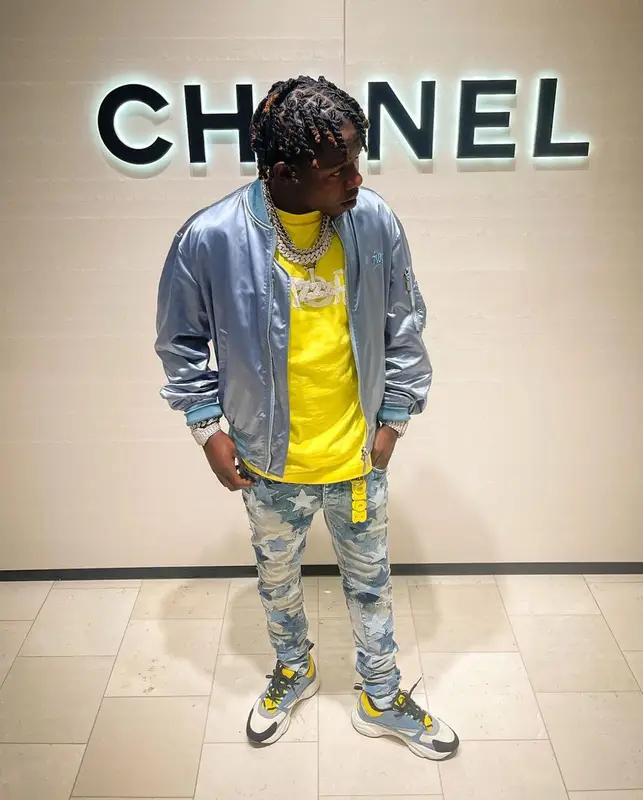 Jackboy outfit in Dior, Amiri, and Shawn, 2021