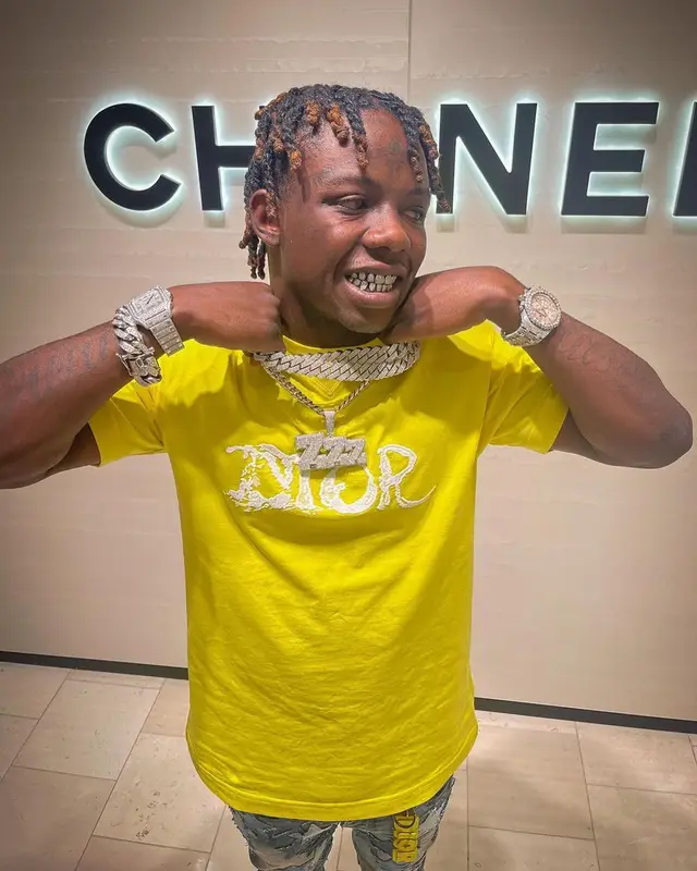 Jackboy outfit in Dior, Amiri, and Shawn, 2021