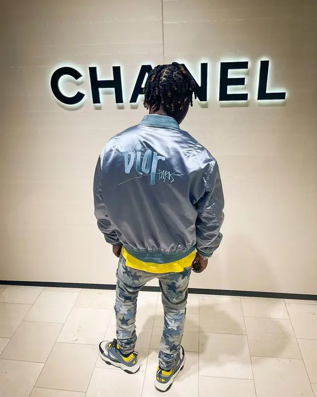 Jackboy outfit in Dior, Amiri, and Shawn, 2021