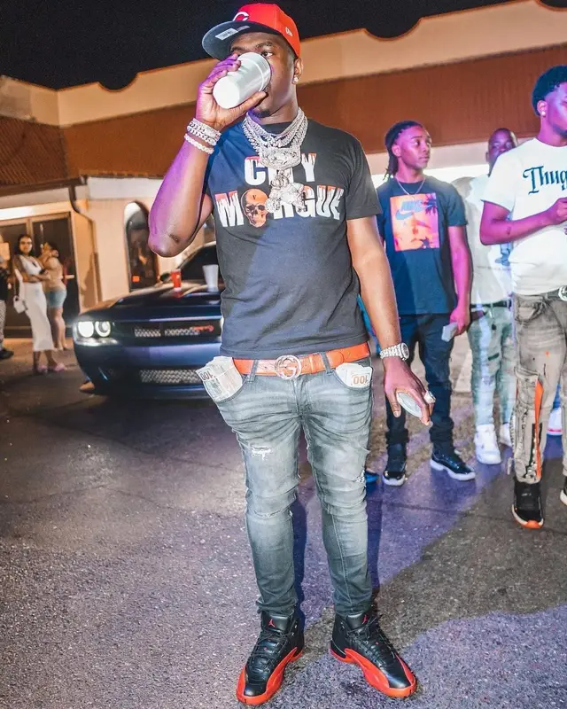 Bankroll Freddie outfit in Vlone, Jordan, and Gucci, 2021