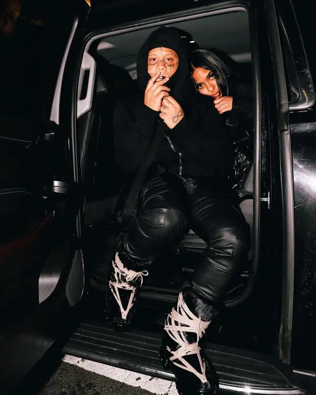 Trippie Redd outfit in Rick Owens and Akings, 2021