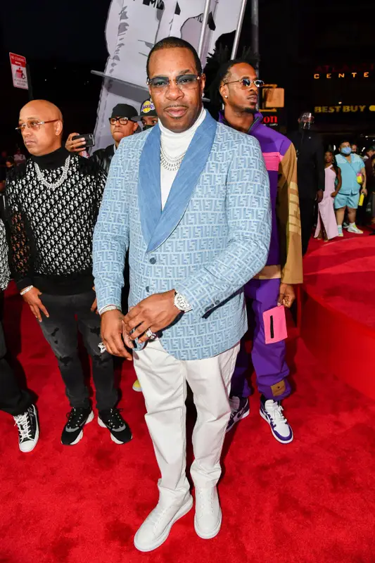 Busta Rhymes outfit in Fendi, Alexander McQueen, and Cartier, 2021