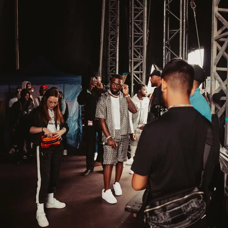Headie One outfit in Burberry and Nike, 2021