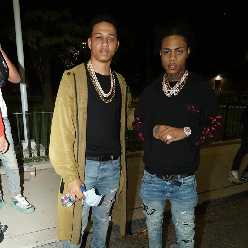 Lil Bibby outfit in Nike and Amiri, 2021