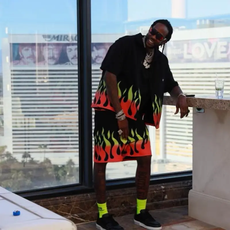 2 Chainz outfit in Gallery Dept., Prada, and Balenciaga, 2021