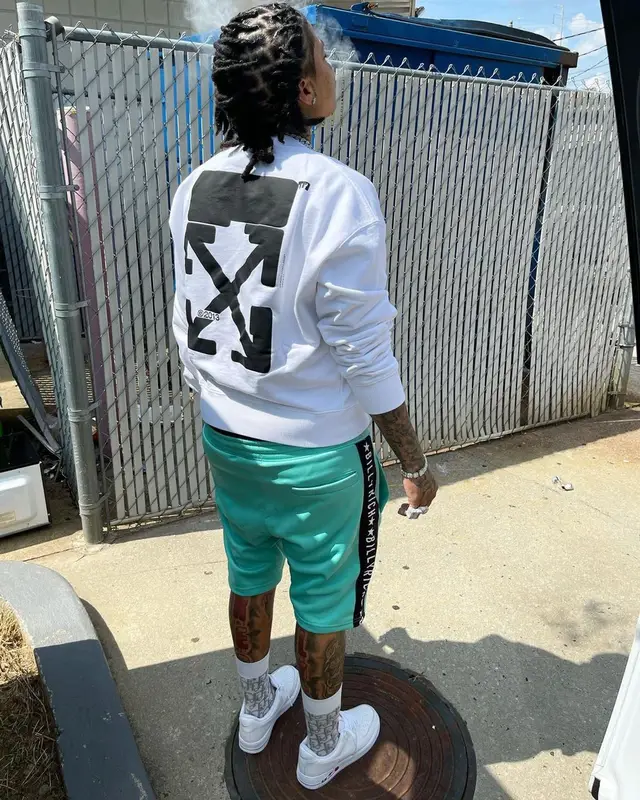 Young M.A outfit in Off-White, Nike, and Dior, 2021